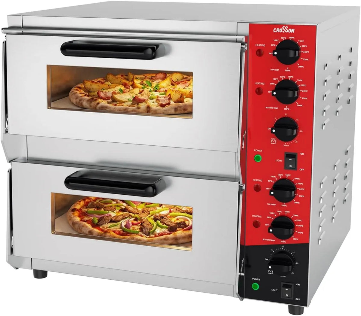 crosson piec do pizzy, Elektryczny, 400x400 mm, bezpłatny, profesjonalny, temperatura do 350°C