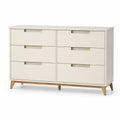 Komoda z 6 szufladami MDF Biała 120x40x80 cm