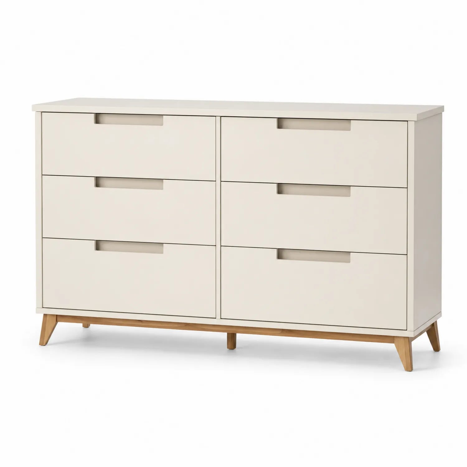 Komoda z 6 szufladami MDF Biała 120x40x80 cm
