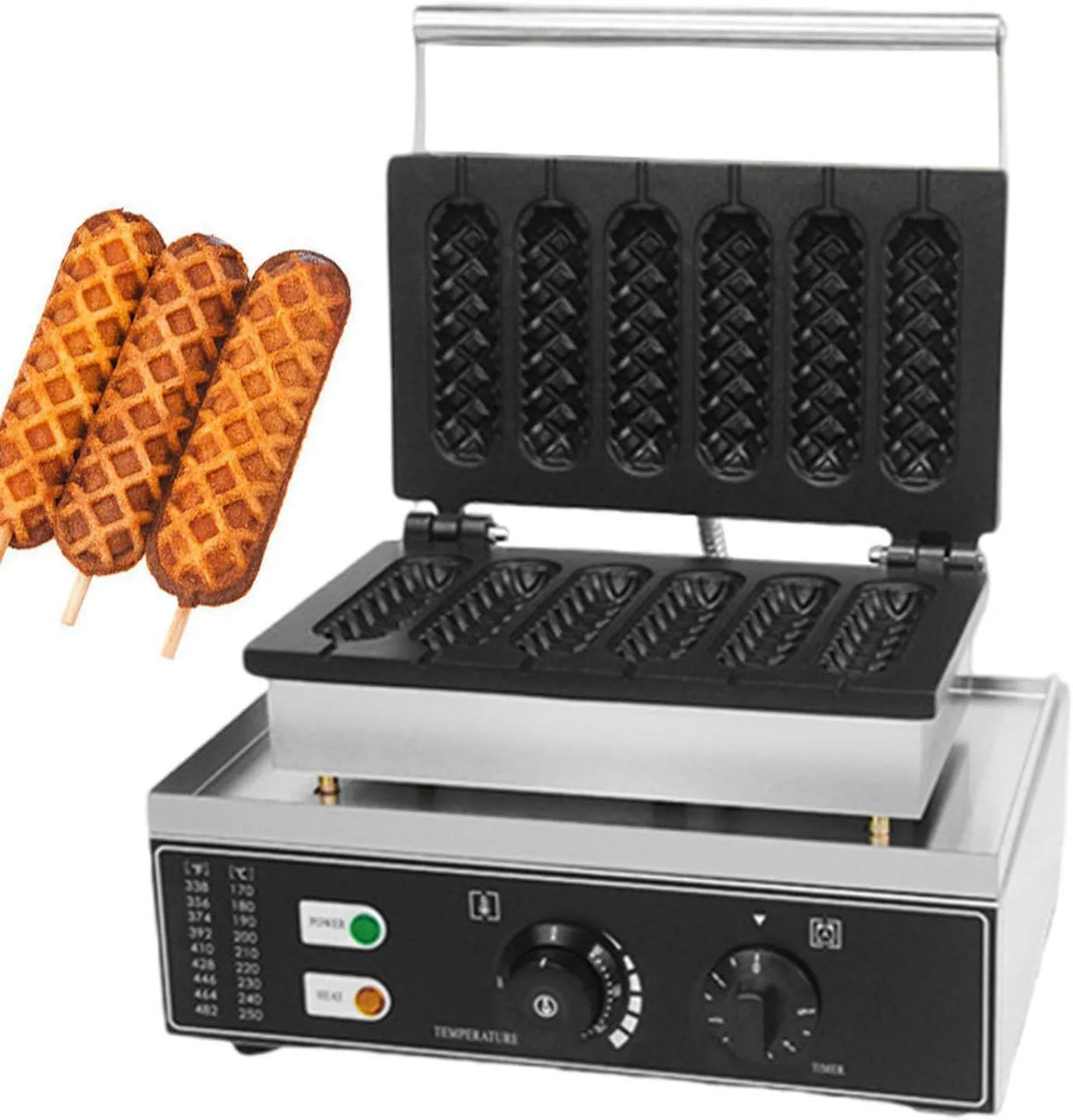 pealiritansemen, Hot Dogs Maszyna, Elektryczne gofry, Profesjonalne, Non- stick Powłoka, Funkcja grzewcza, dla Muffins
