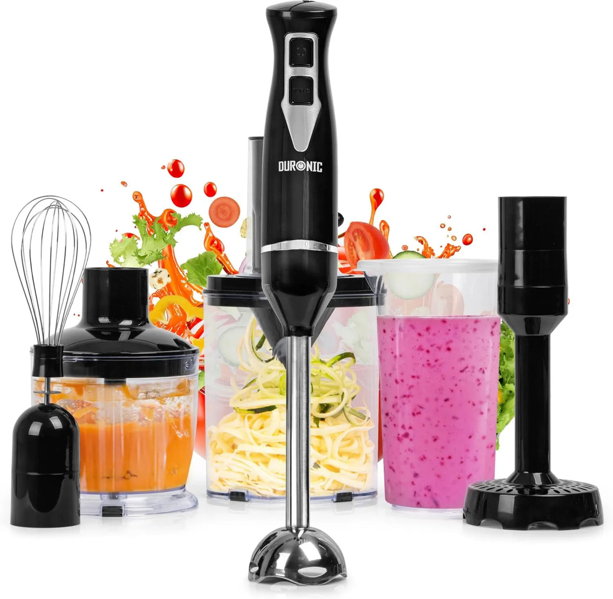 Duronic blender ręczny, Mikser, 350 W, HB35, Pastry, Stal nierdzewna