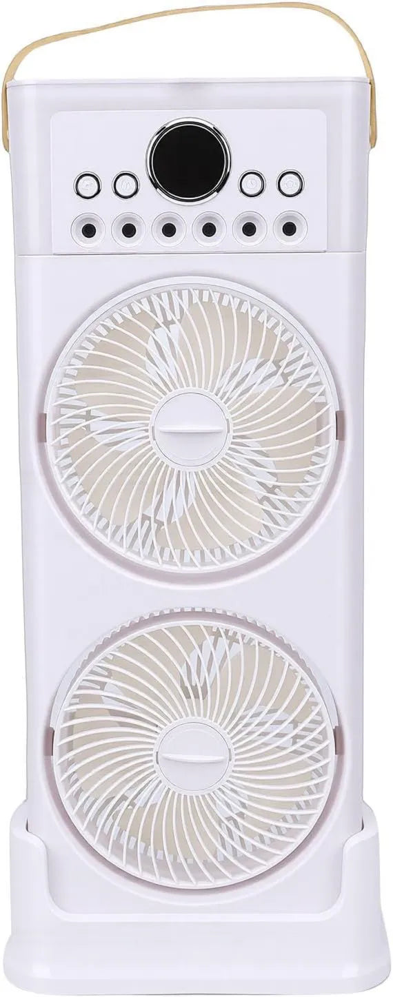 Zerodis, wentylator cyrkulacyjny powietrza, przenośny, akumulator 2400 Mah, Podwójny wentylator chłodziarka