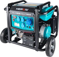 Generator prądu, 8,2 kW, 230 V, podwoziem i rozrusznikiem elektrycznym I z trzema 16 A, mobilny agregat prądotwórczy