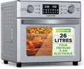 NutriChef frytkownica beztłuszczowa, 26 l, 1700 W, 10 programów, grill, kompaktowy, Four Frituse à Air Chaud 26 l, Frituse à Air Électrique 1700 W z rożen