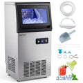COSTWAY kostkarka do lodu, 24h, zegar, profesjonalny, Office House Restauracja, stal nierdzewna, 36 kostek w 13 min, Magazynowanie 11 kg