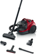 Bosch BGS21CAR odkurzacz, 750 W, Odkurzacz bezworkowy seria 4, filtr higieniczny, mini dysza turbo, czyszczenie wnętrza pojazdu, wysoka siła ssąca