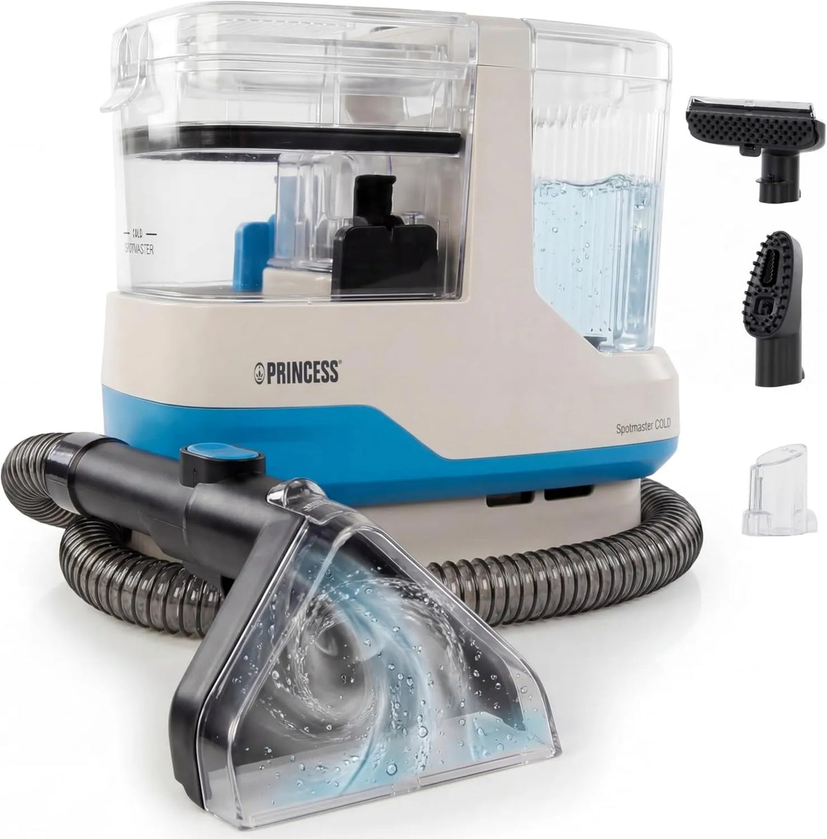 Princess odkurzacz piorący, Księżniczka Czyściciel, dywan, 600 W, 1100 ml, duży zbiornik, do dywanów i tkanin tapicerskich