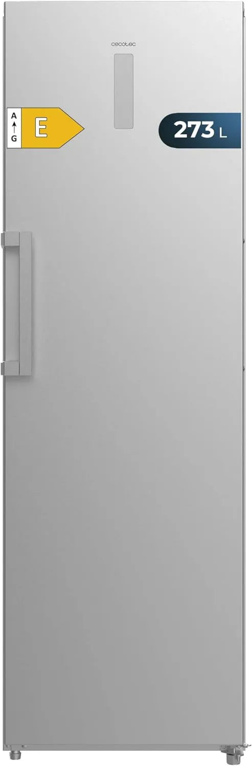 Cecotec zamrażarka, Bolero CoolMarket UF, 273 l, No Frost, Inverter, Stal nierdzewna, Szafa na zamrozy, 185 cm Wysokość, Niska konsumpcja