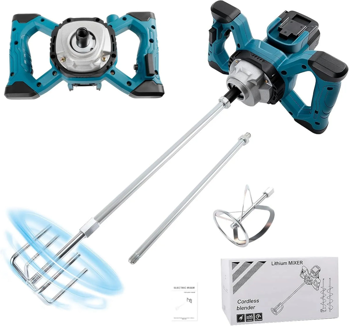 CDIYTOOL, Bateria Makita, 18 V, 6 prędkości, bezprzewodowy, do betonu do mieszania pasz