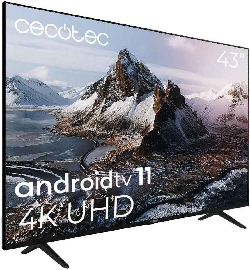 Cecotec telewizor, ALU30043S. Inteligentny, 43 cali, TV, 4K UHD, Android OS, Dolby Vision System, Model 2023, Android TV Operations System 11