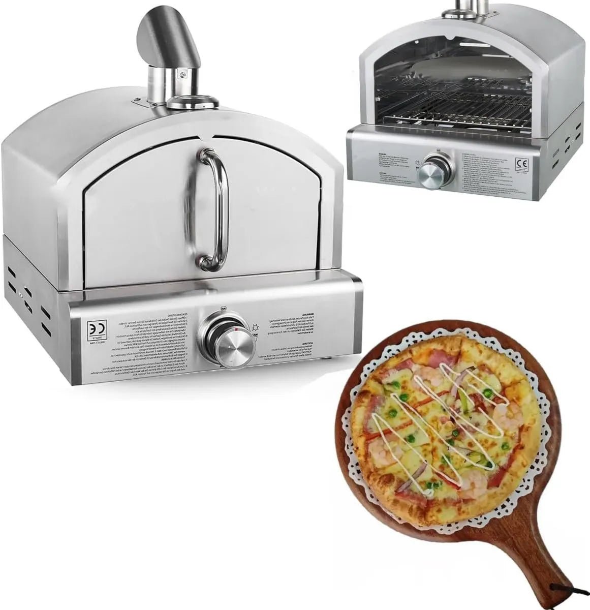 jjxxjujwjg, Elektryczny piec do pizzy, 30 Cm, przenośny, na zewnątrz, Noc A Pizza Od 30 Cm W 60 Sekund, Pierre Et Tuyau De Regulation, Grill D 'exterior