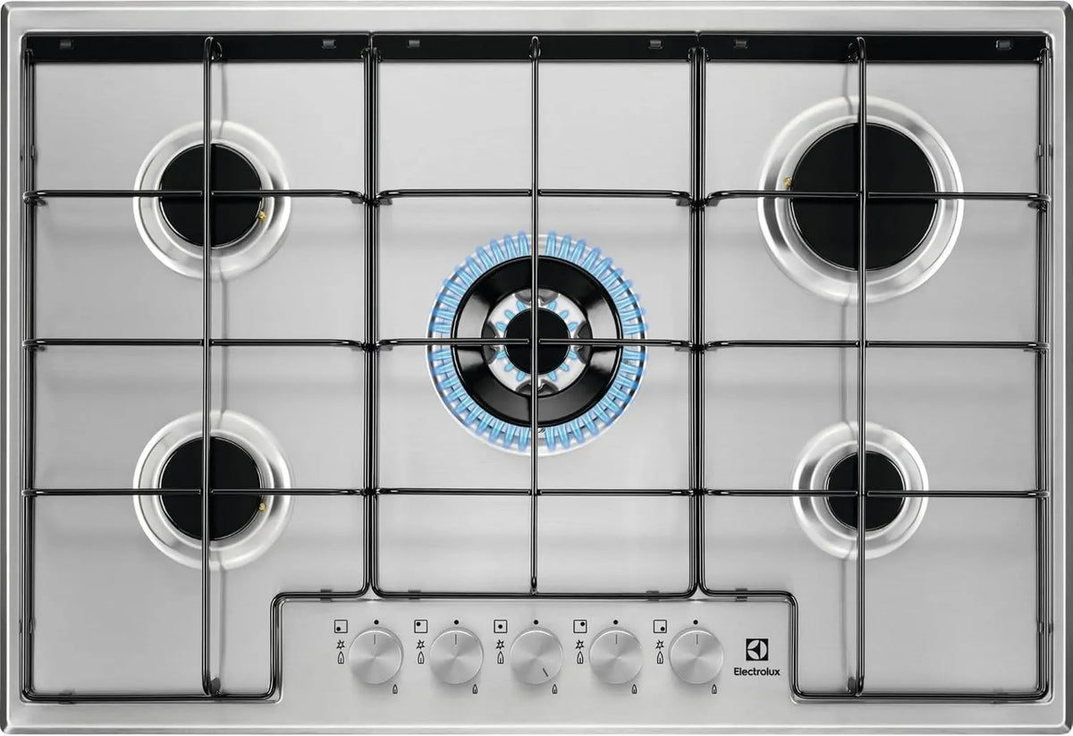 Electrolux EGS7534X, 75 CM, PŁÓŻKA GOTOWANIA GAZU 75 CM 5 POTRÓJNE OGNIENIA KORONA