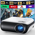 PS5 H1 projektor, Full HD, 1080p, łączność Bluetooth, Mini projektor 4K, HAPPRUN Full HD z Bluetooth, kompatybilny ze smartfonami, do kina domowego