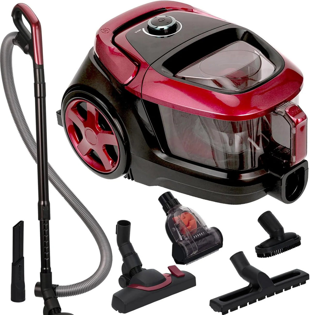 Odkurzacz, 850 W, 84,5 cm, filtr HEPA, uchwyt teleskopowy, Bezworkowy odkurzacz, pojemnik 2,5 litra, z dodatkami/akcesoriami i teleskopowym uchwytem