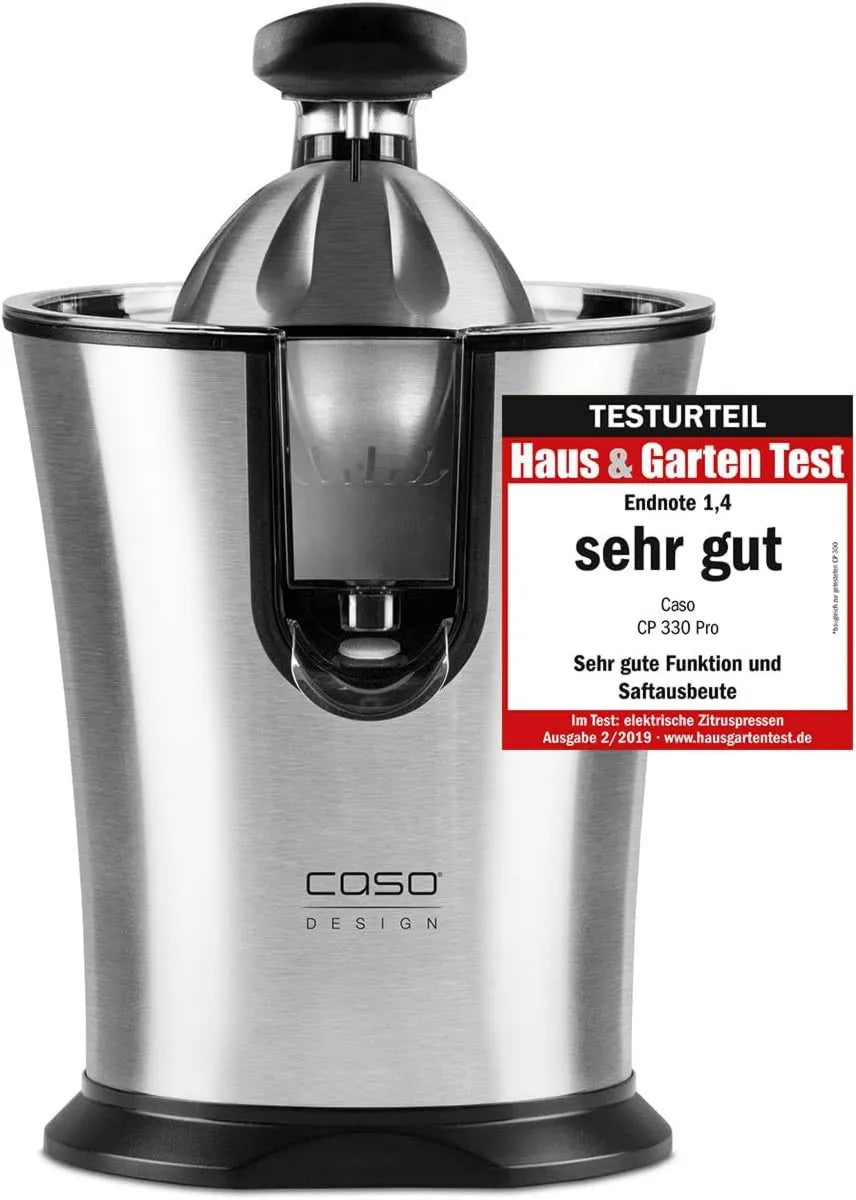 Caso, CP 330 Design Citrus press, Pro, elektryczny Citrus press i potężny wyposażony w uniwersalny stożek do pras ze stali nierdzewnej