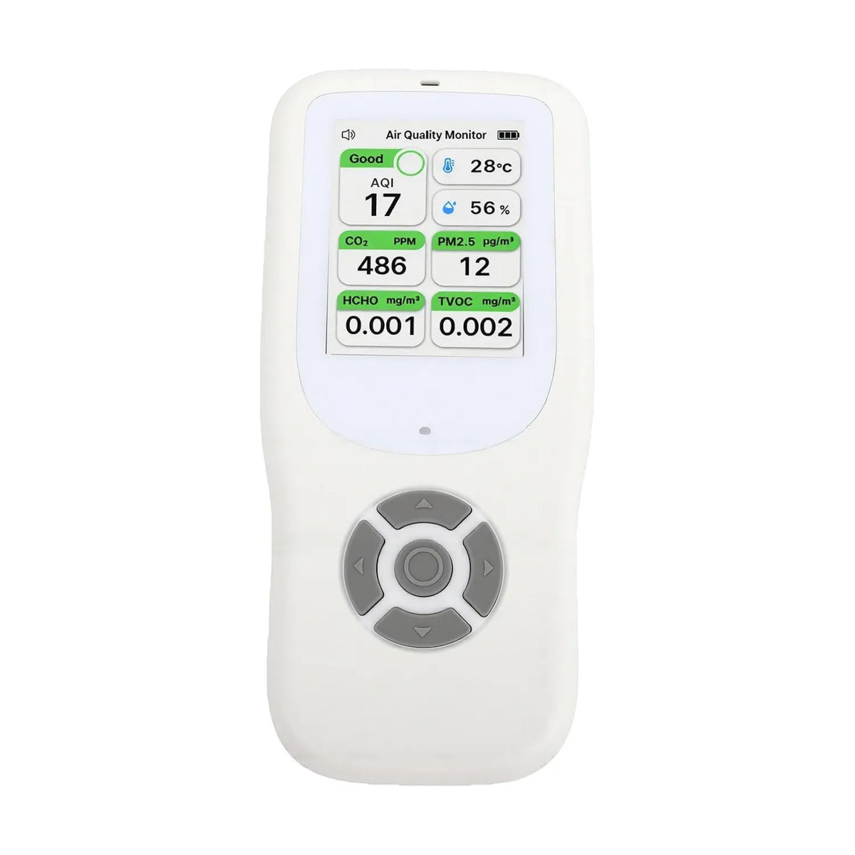 AMONIDA, Monitor, CO2, przenośny, wyświetlacz LCD, 5 PM10 Tcov Hcho, ABS obudowa