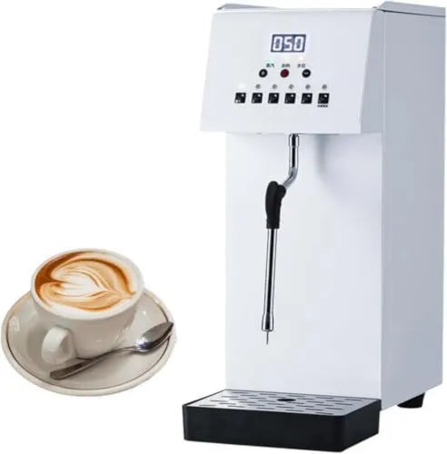 HTDRE spieniacz do mleka, Mech mleczny, 6 l, emulgator mleczny, ciasto, para, profesjonalny, stal nierdzewna, pojemność 6 l