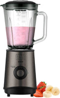 BLACK+DECKER blender kielichowy, czarny+DECKER, czarny+DECKER czarny+DECKER czarny+DECKER Blacha czarna + Decker, 1, 5 l, 800 W, stal nierdzewna, czarna, 4 ostrza ze stali nierdzewnej o wysokiej wytrzymałości, dzbanek klasy 1.5 l, mieszalnik szklany 800 W