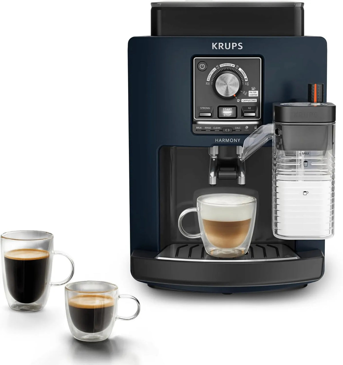 KRUPS automatyczny ekspres do kawy, Ekspres do kawy, niebieski, Technologia Maestro mleka na piankę baristową, 15 barów, 5 napojów