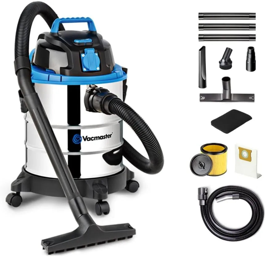 Vacmaster, Odkurzacz, 20 l, 1250 W, VQ1220SC, przemysłowe, profesjonalne, stal nierdzewna