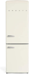 CREATE lodówka, kombinowana, 330 l, 60x74, 4x190 cm, 210 W, z zamrażarką, biały, otwieranie 135o, / FRIDGE STYLANCE, styl retro