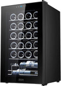 Cecotec chłodziarka do wina, Bolero GrandSommelier 2450 Winiarnia elektryczna, 24 butelki, 5 do 18°C, 2 strefy temperaturowe, dotyk, czarny, kompresor