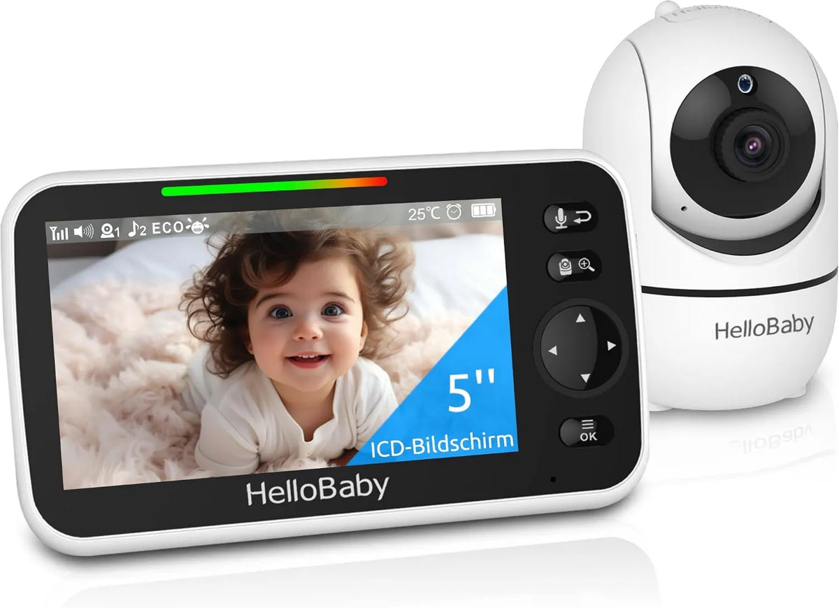 HelloBaby, HB6550 Babyphone, Kamera, Monitor wideo dla dzieci, WiFi