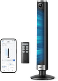 DREO, Google 554S Wentylator, 114 cm, 20 dB, zegar, 90 ° oscylacja, tłumik, asystent Google, Alexa i Siri, 4 tryby, 9 prędkości