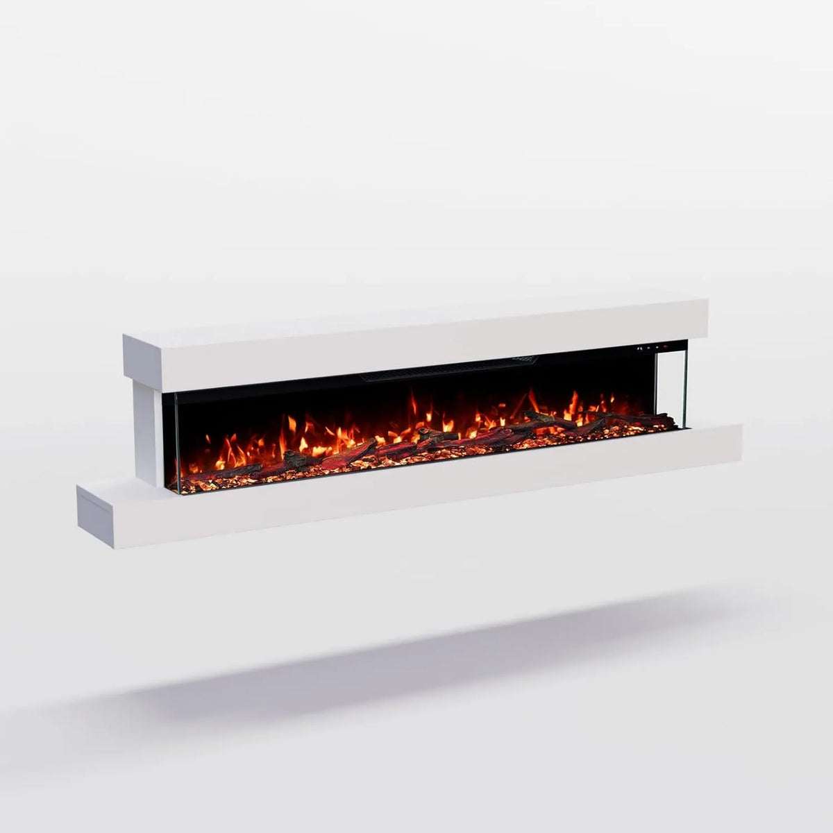 GLOW FIRE kominek elektryczny, Grzejnik elektryczny, 1800 W, zegar, aplikacja, efekt 3D, sterowanie aplikacją, 157 x