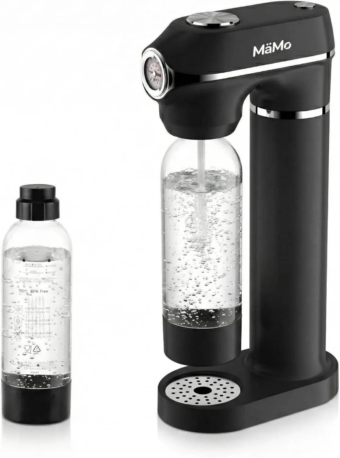 MäMo, Gazyfikator, butelka, 1 l, 0, 5 l, gazowany węglan wody gazowej z 1 l butelki PET i 0, 5 l bez BPA